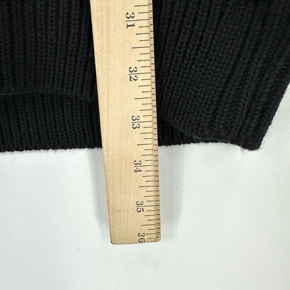 GCDS Sweater Mens Knit Oversized Mock Neck Logo Wool Blend Black Red White XS - Picture 7 of 13